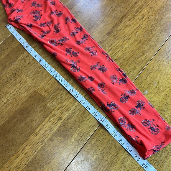 LEGGINGS OS ONE SIZE LulaRoe Novelty Print NEW Bicycle Bike Beach Cruiser Ride - Picture 4 of 7